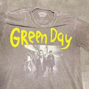 Vintage Green Day Dookie Graphic T-Shirt Y2K Distressed Acid Wash Grey Medium